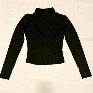 Women’s athletic jacket with thumb holes